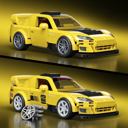 Коллекционная машинка-конструктор "Honda S2000" серии "Speed" Mattel Brick Shop
