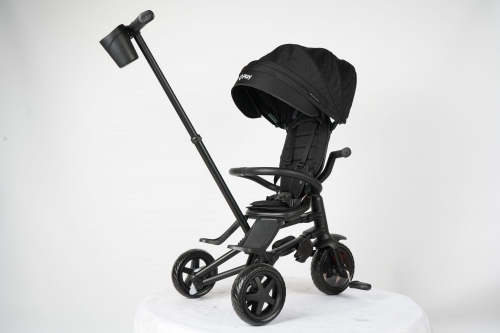 Велосипед складаний триколісний дитячий Nova Niello Black