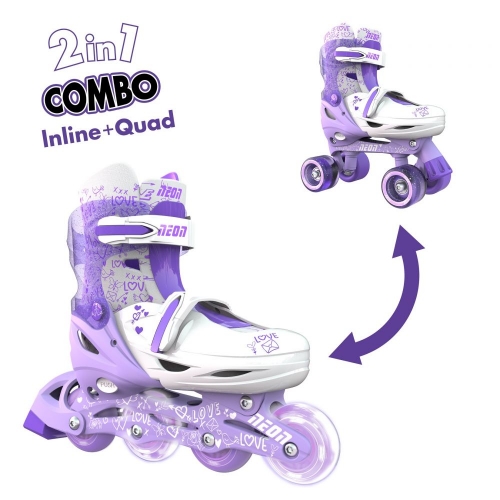 Роликовые коньки Neon Combo Skates Сиреневый (Размер 34-37)
