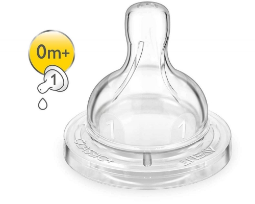 Соска силиконовая Avent Classic+ 2шт 0+ SCF631/27